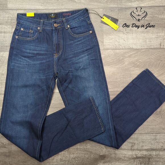 7 For All Mankind Boys Slimmy Slim Straight Leg Jeans Size 16 - Picture 1 of 6